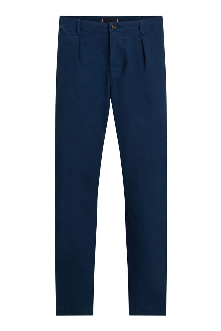 Tommy Hilfiger Blue Murray Herringbone Chino Trousers - Image 1 of 1