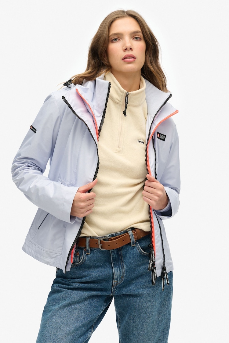 Superdry Purple Hooded Mountain Windbreaker Jacket - Image 1 of 1