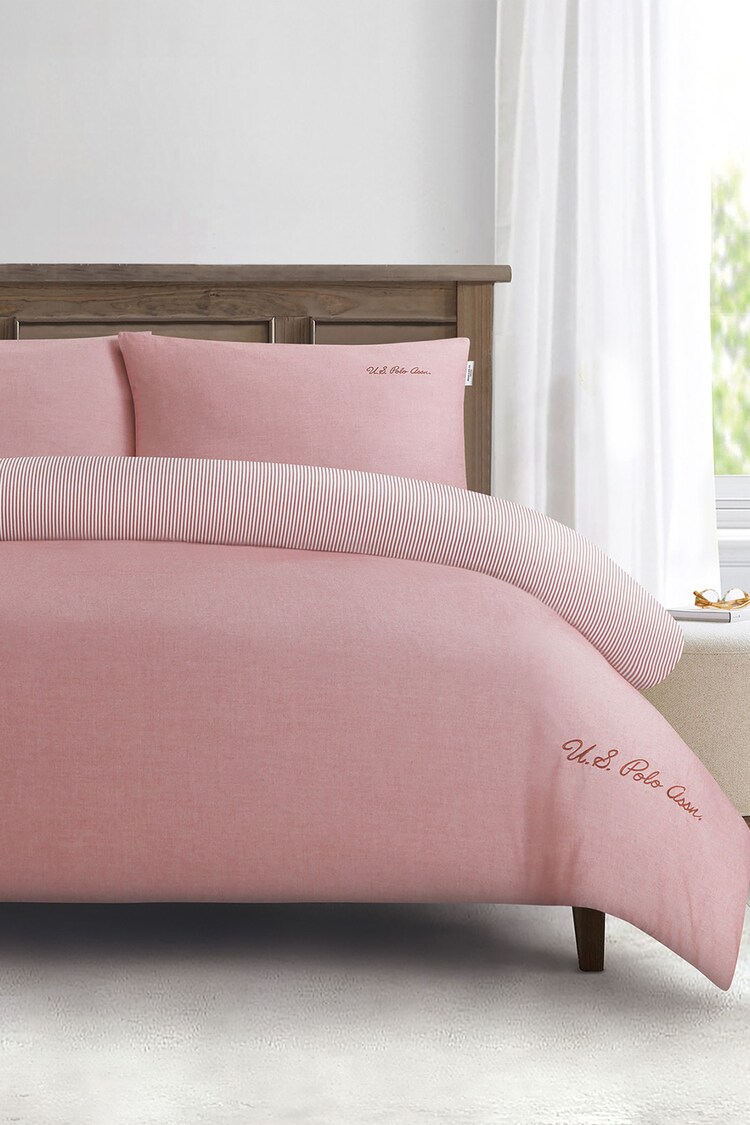 U.S. Polo Assn. Haute Red Pure Cotton Chambray Duvet Set - Image 1 of 1
