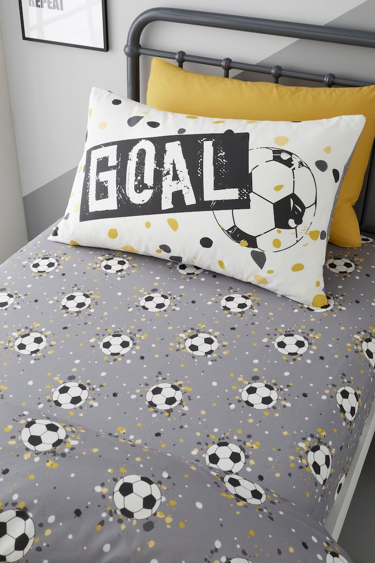 Bedlam Gold Goal Easy Care 25cm Fitted Bed Sheet - Image 1 of 1
