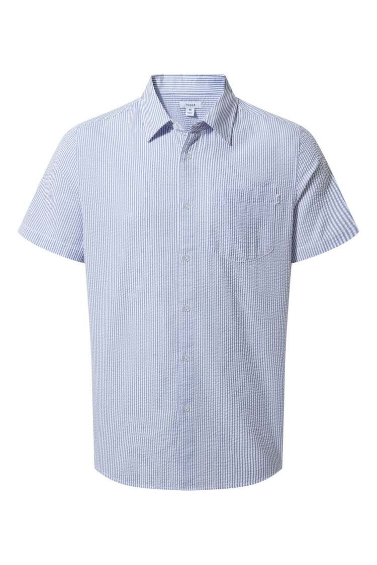 Tog 24 Bright Blue Stripe Mens Fenton Shirt - Image 1 of 1