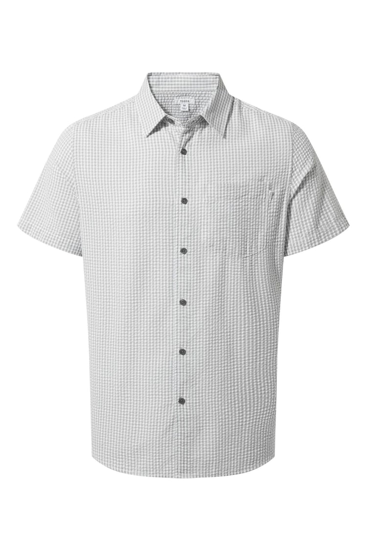 Tog 24 Light Grey Check Fenton Mens Shirt - Image 1 of 1