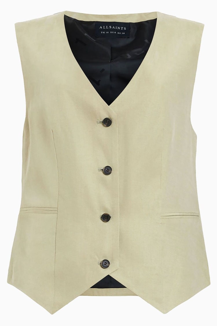 Verde - AllSaints Averie Ten Waistcoat - Imagen 1 de 1