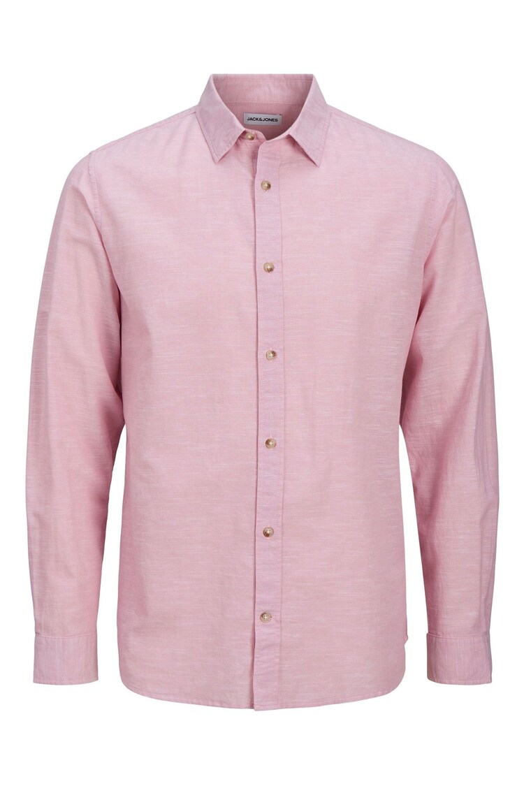 JACK & JONES Pink Long Sleeve Summer Shirt - Image 1 of 1