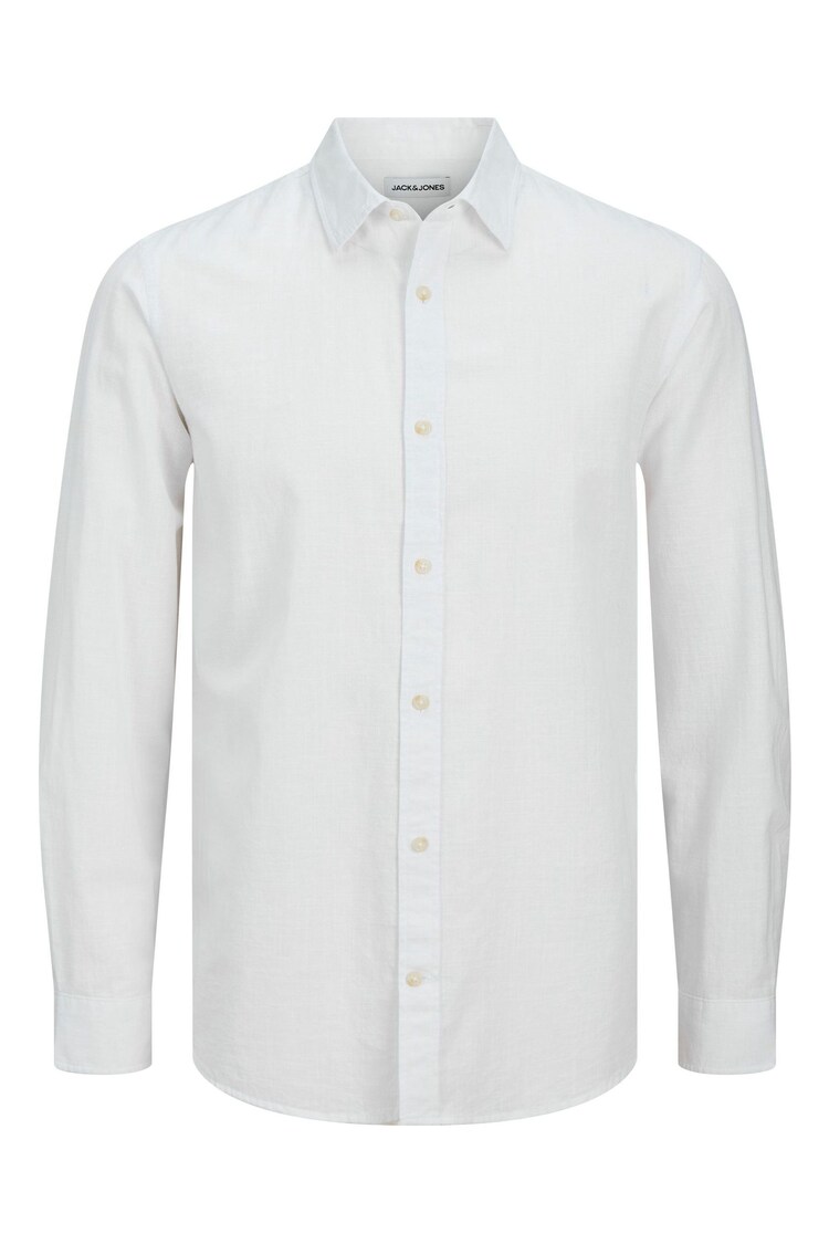 JACK & JONES White Long Sleeve Summer Shirt - Image 1 of 1