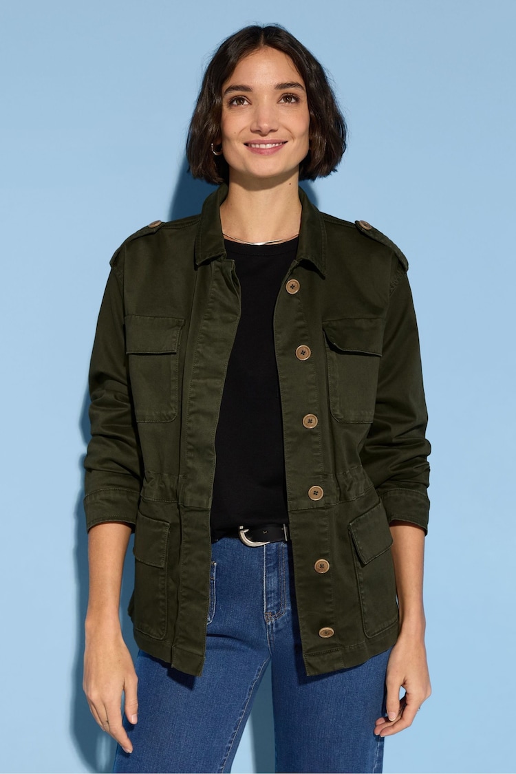 Baukjen Green Mattie Cotton Cargo Jacket - Image 1 of 1