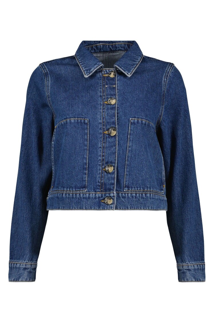 Baukjen Blue Kristi Cotton Cropped Denim Jacket - Image 1 of 1