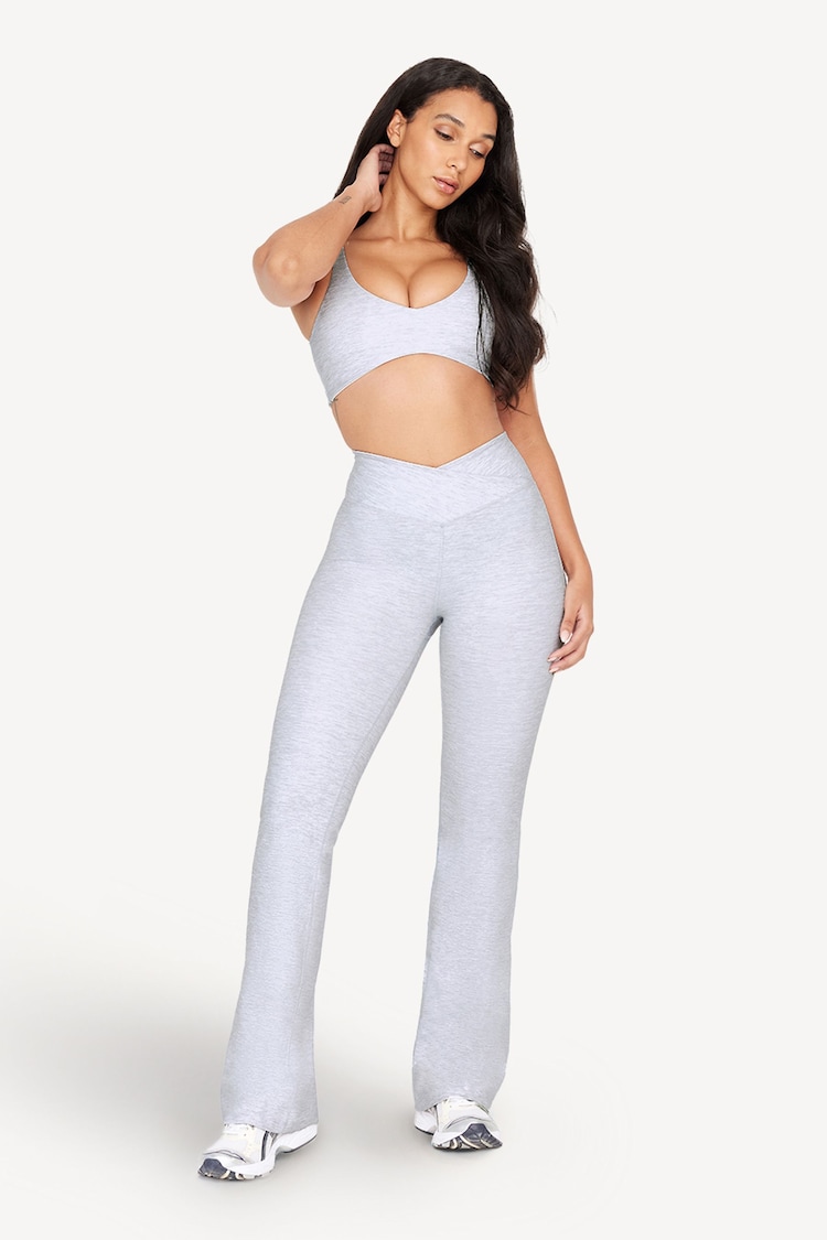 Gris - TALA Yoga DayFlex Wrap Alto Waisted Flares Leggings - Imagen 1 de 1