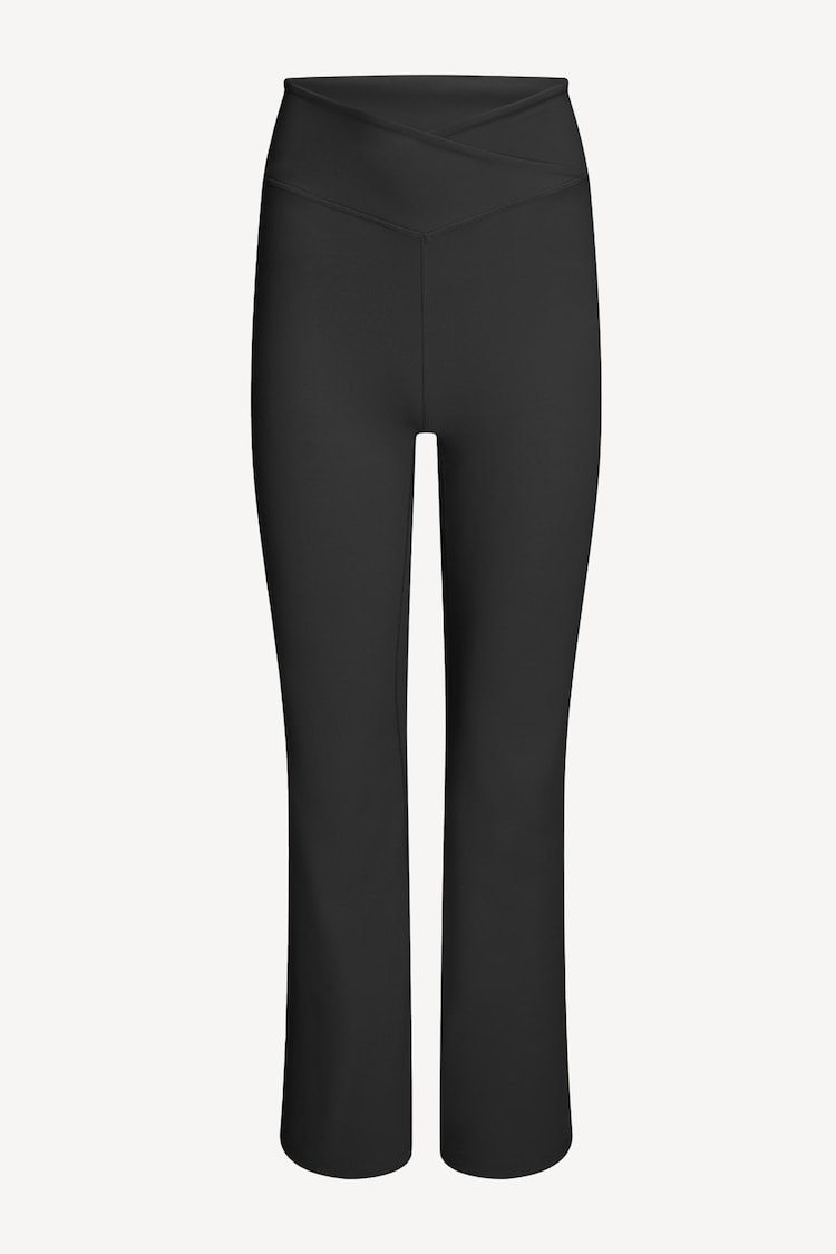 TALA Black Yoga Yoga DayFlex Wrap High Waisted Flares Leggings - Image 1 of 1