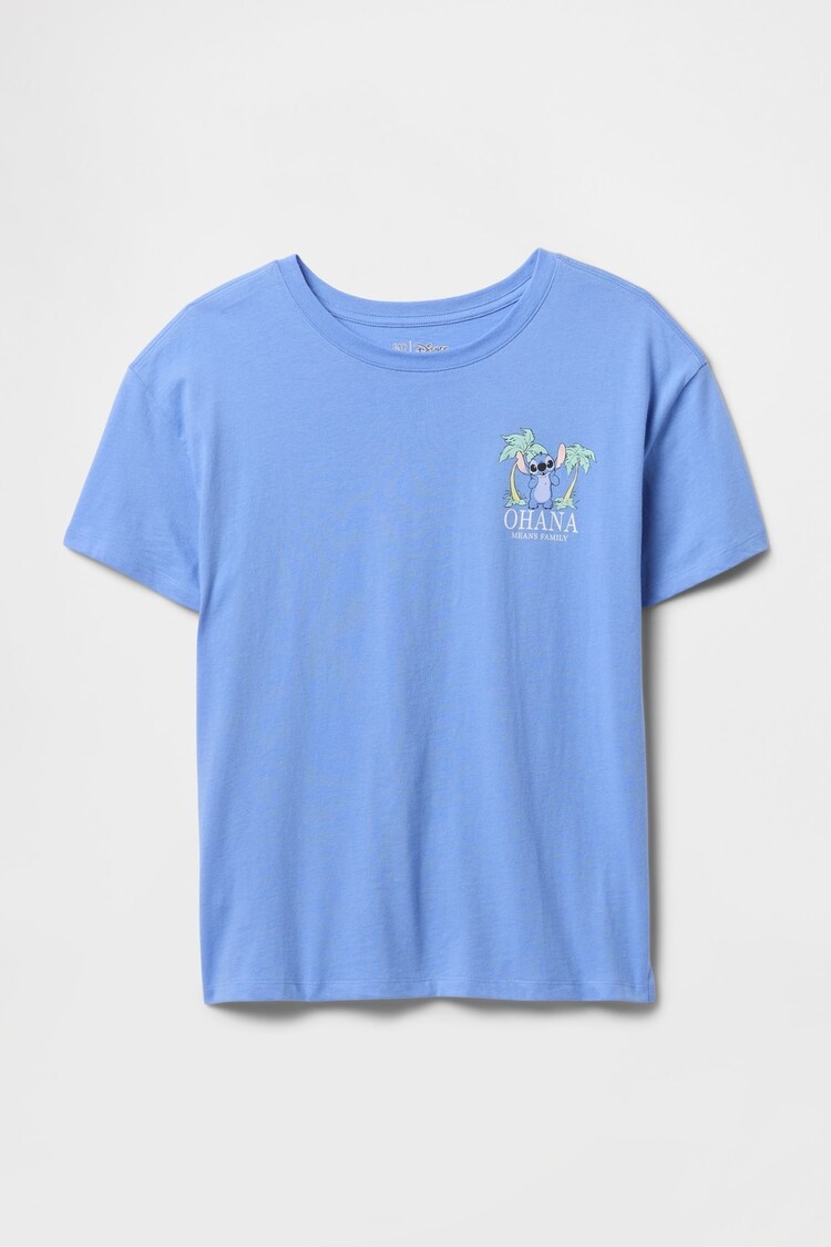Gap Blue Stitch Disney Oversized Graphic T-Shirt (4-13yrs) - Image 1 of 1