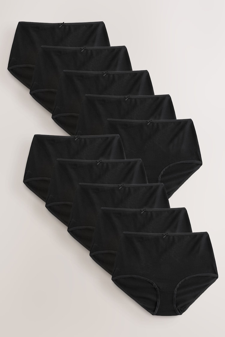Черный - Full Brief Cotton Knickers 10 Pack - Изображение 1 из 1