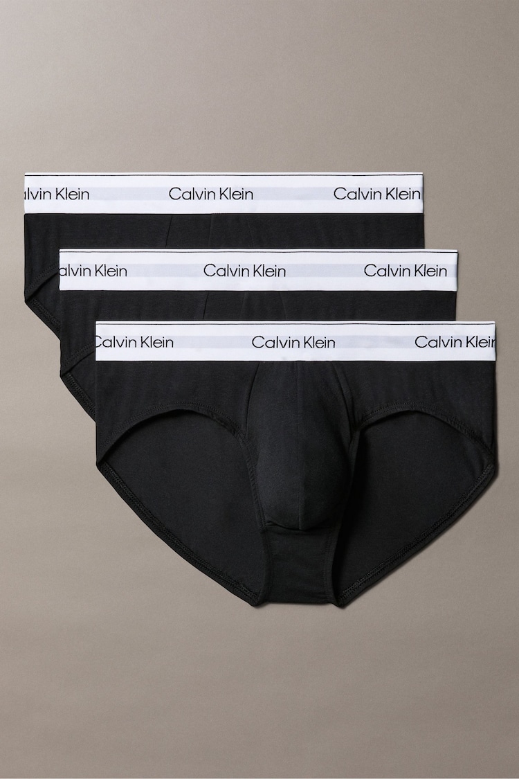 Calvin Klein Black 3 Pack Briefs - Icon Cotton Stretch - Image 1 of 1