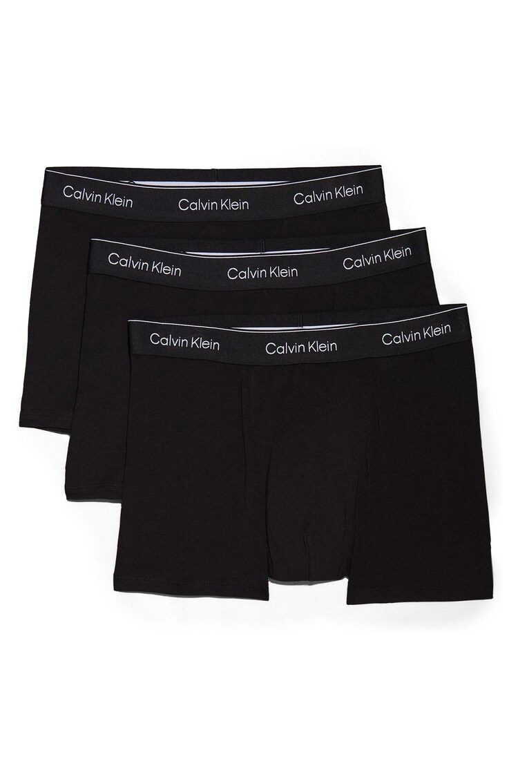 Calvin Klein Tonal Black/Tonal Black/Tonal Black Calvin Klein 3 Pack Boxers Trunks - Icon Cotton Stretch - Image 1 of 1