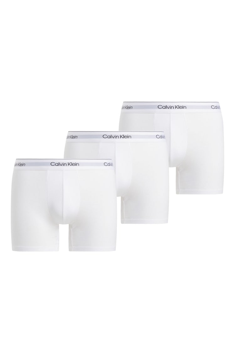 Calvin Klein White 3 Pack Boxer Briefs - Icon Cotton Stretch - Image 1 of 1