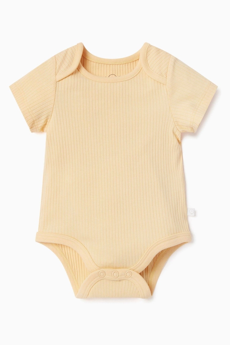 MORI Ecru Soft Stretch Cotton Short Sleeve Bodysuit - Image 1 of 1