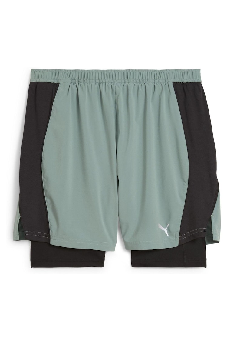 Puma Green Mens Velocity 2-in-1 Running Shorts - Image 1 of 1