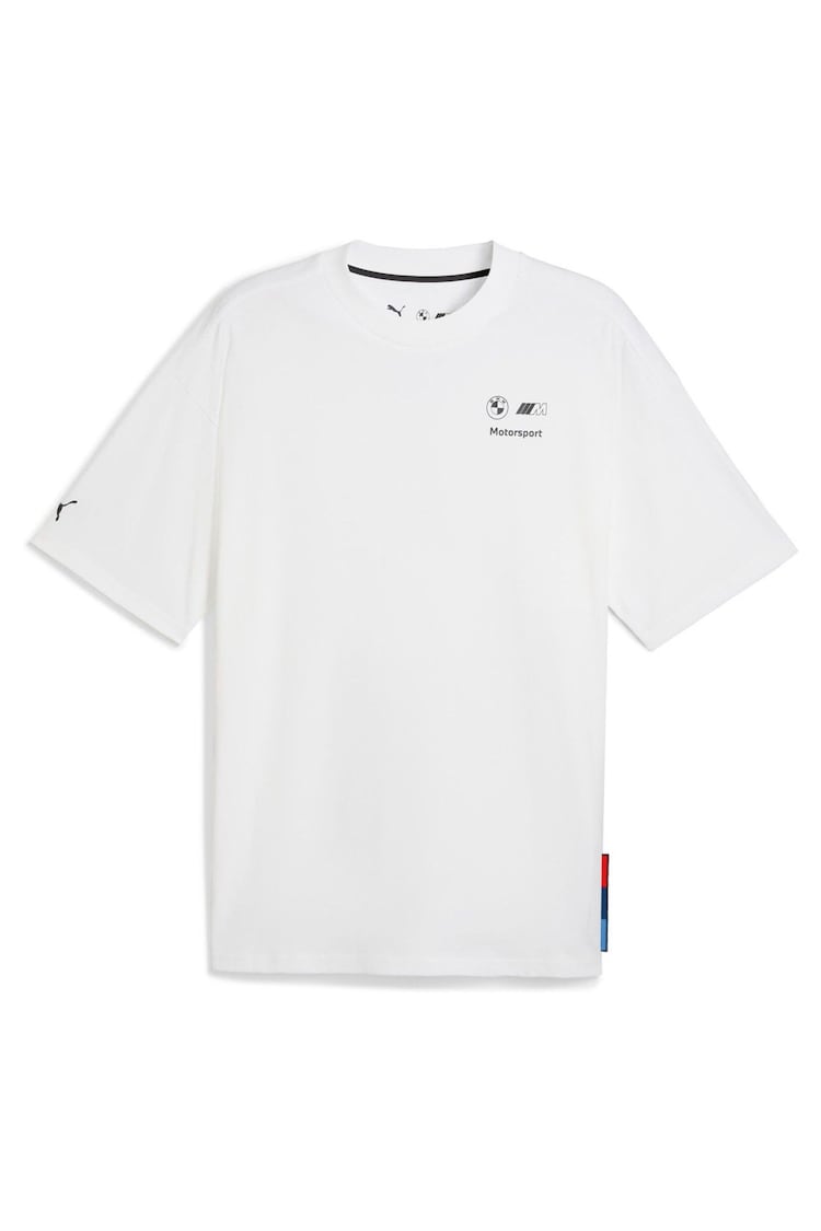 Puma White Mens BMW M Motorsport Colour Splash T-Shirt - Image 1 of 1