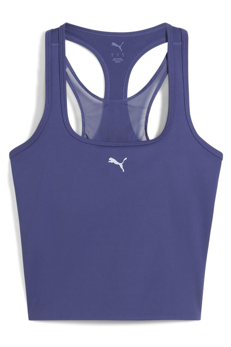 Puma Blue Womens CLOUDSPUN Mesh 2-in-1 Tank Top - Image 1 of 1