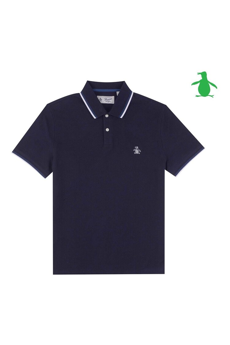 Original Penguin Textured Short Sleeve 100% Polo Shirt - Image 1 of 1