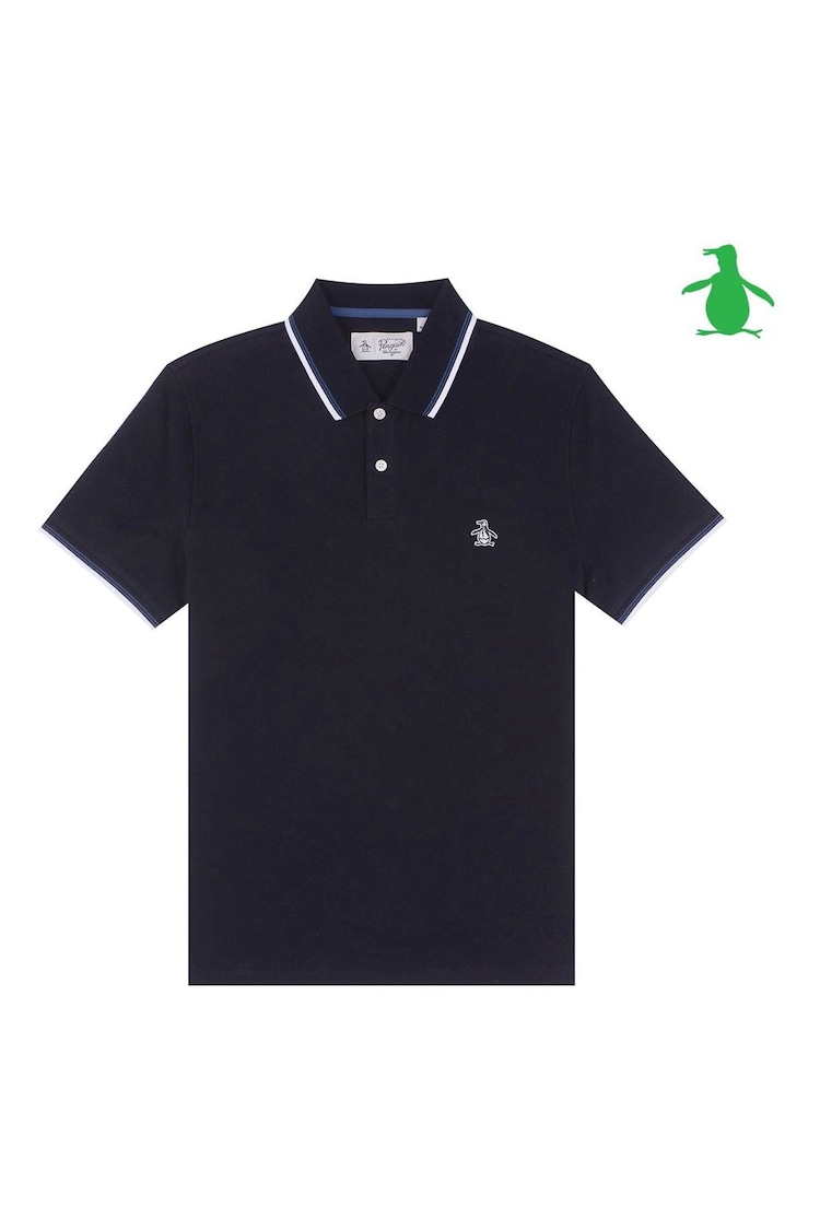 Original Penguin Textured Short Sleeve 100% Polo Shirt - Image 1 of 1