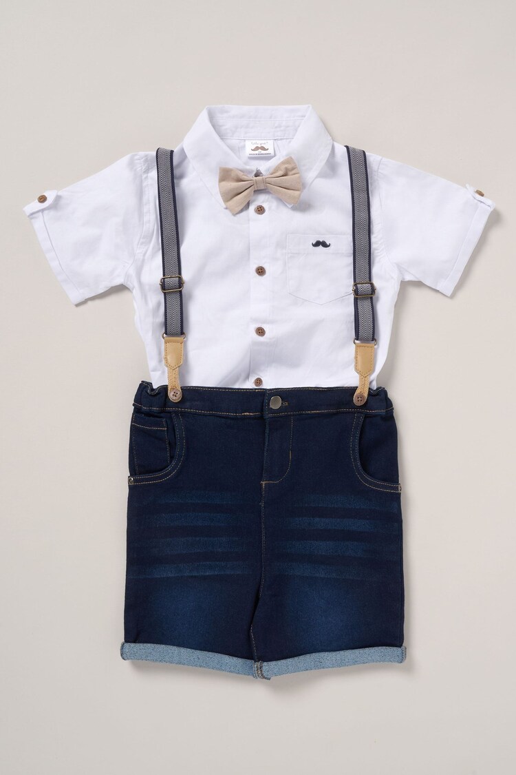 Little Gent Bodysuit Shirt Shorts and Braces Outfit Set - Image 1 of 1