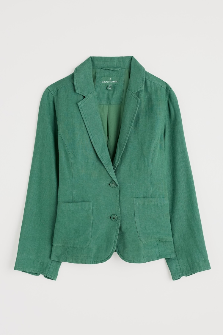Seasalt Cornwall Green Blinker Linen Blazer - Image 1 of 1