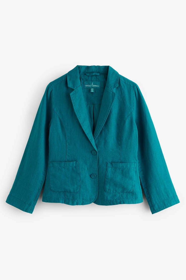 Seasalt Cornwall Blue Blinker Linen Blazer - Image 1 of 1