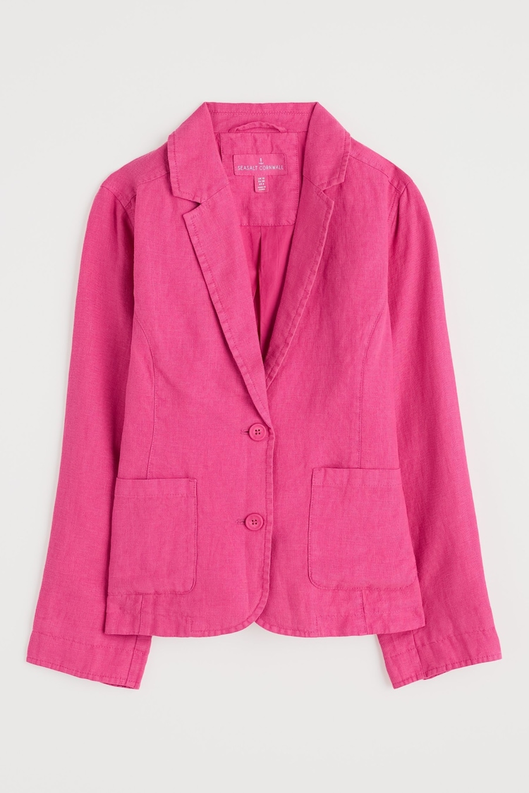 Seasalt Cornwall Pink Blinker Linen Blazer - Image 1 of 1
