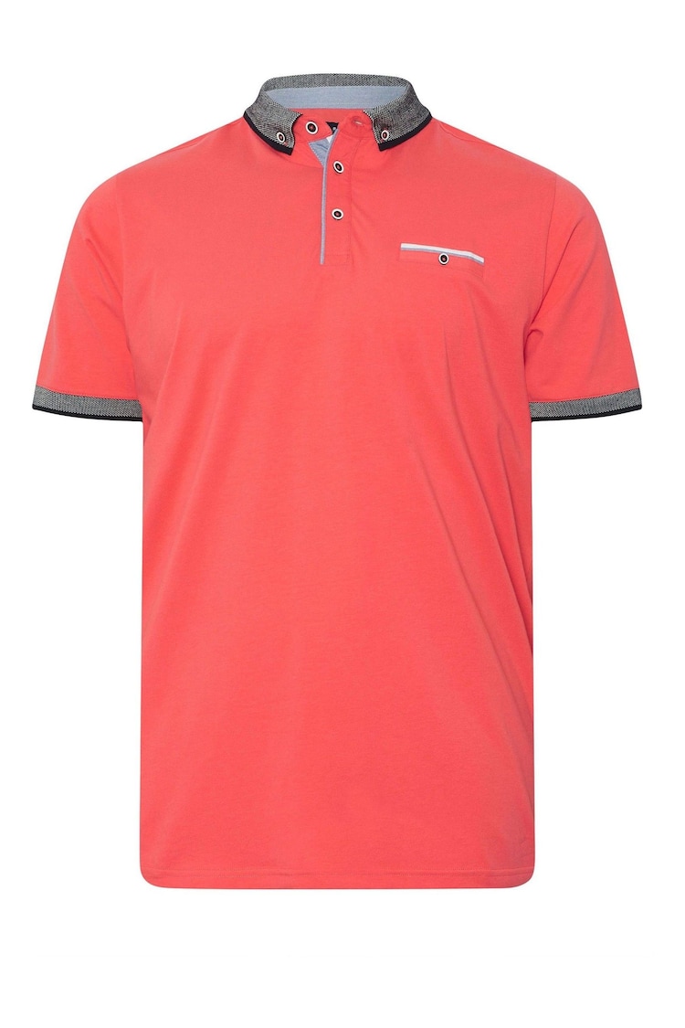 BadRhino Big & Tall Chambray Pocket Polo Shirt - صورة 1 من 1