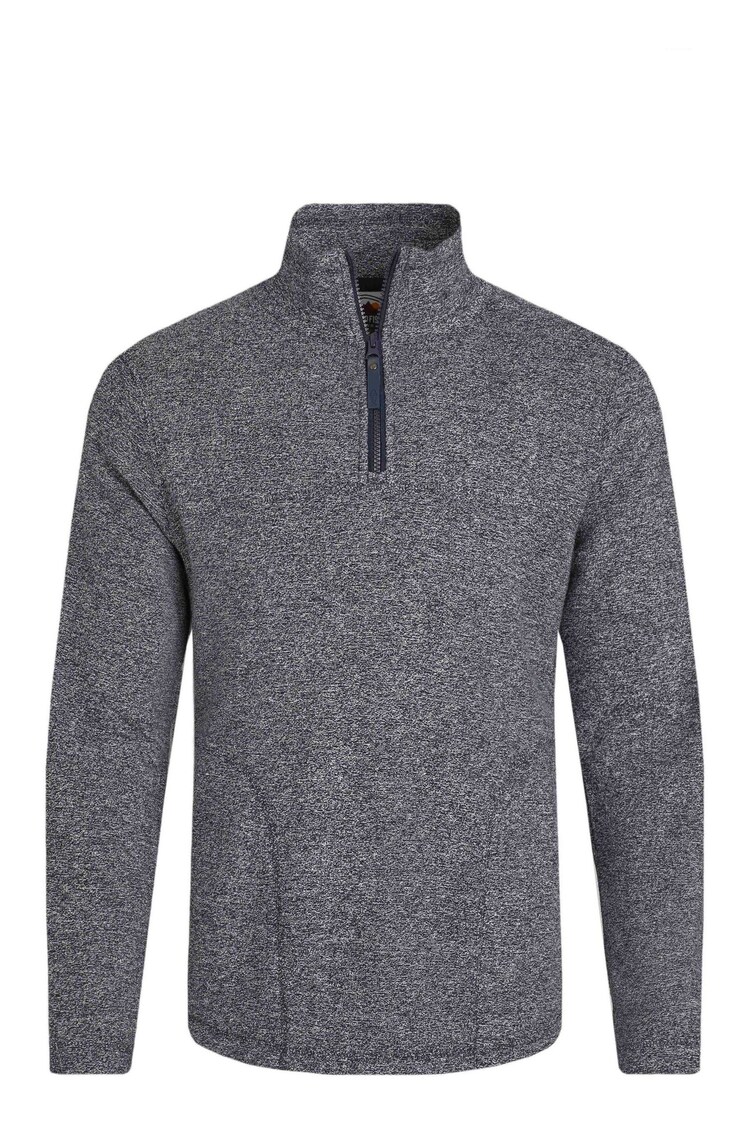Weird Fish Grey Laramie 1/4 Zip Snow Marl Fleece - Image 1 of 1