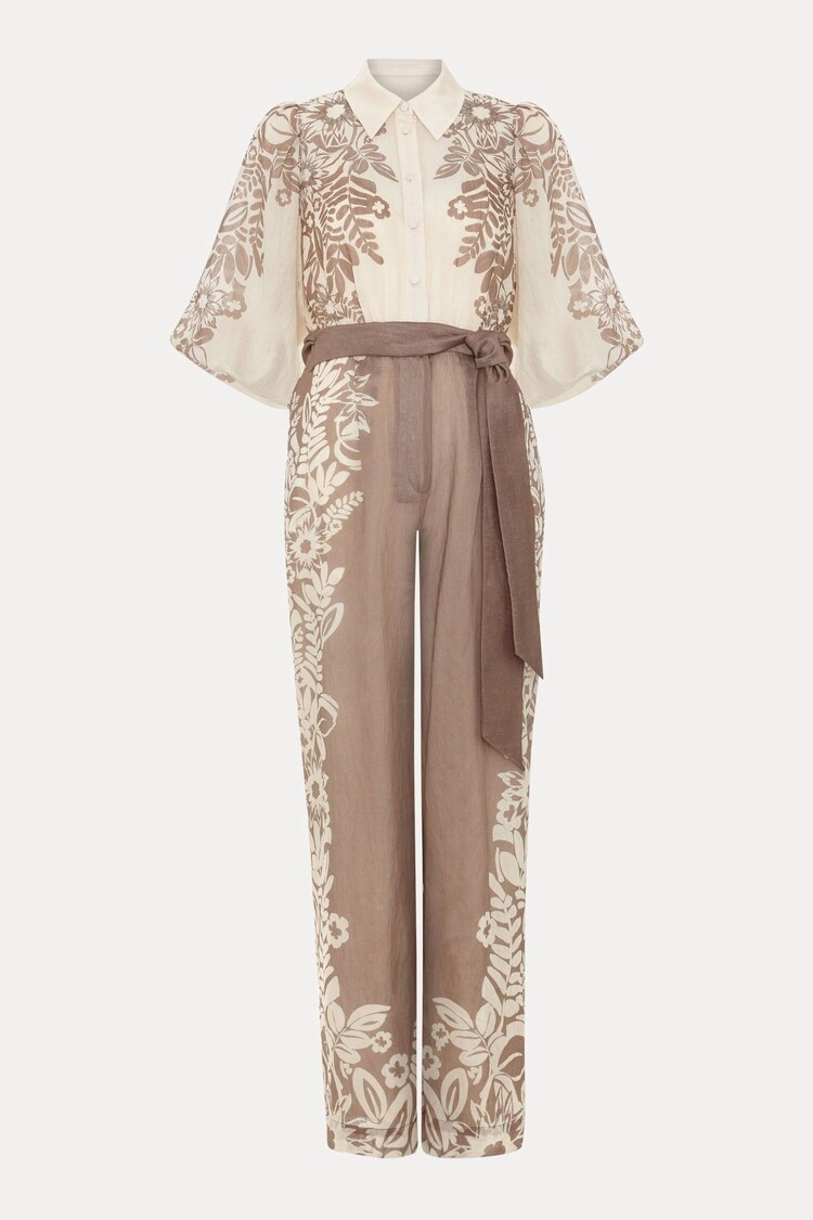 Phase Eight Brown Petite Lilja Jumpsuit - Image 1 of 1