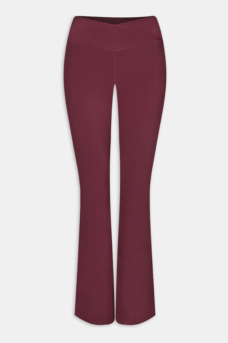 TALA Red Yoga Yoga DayFlex Wrap High Waisted Flares Leggings - Image 1 of 1