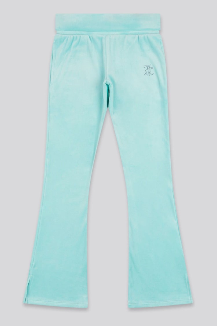 Juicy Couture Blue Girls Fold Over Waist Joggers - Image 1 of 1
