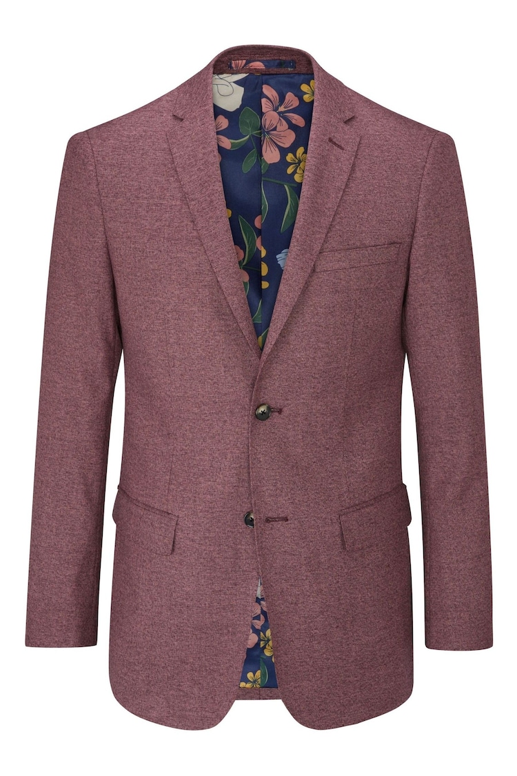 Skopes Red Slim Fit Jodrell Tweed Effect Suit Jacket - Image 1 of 1