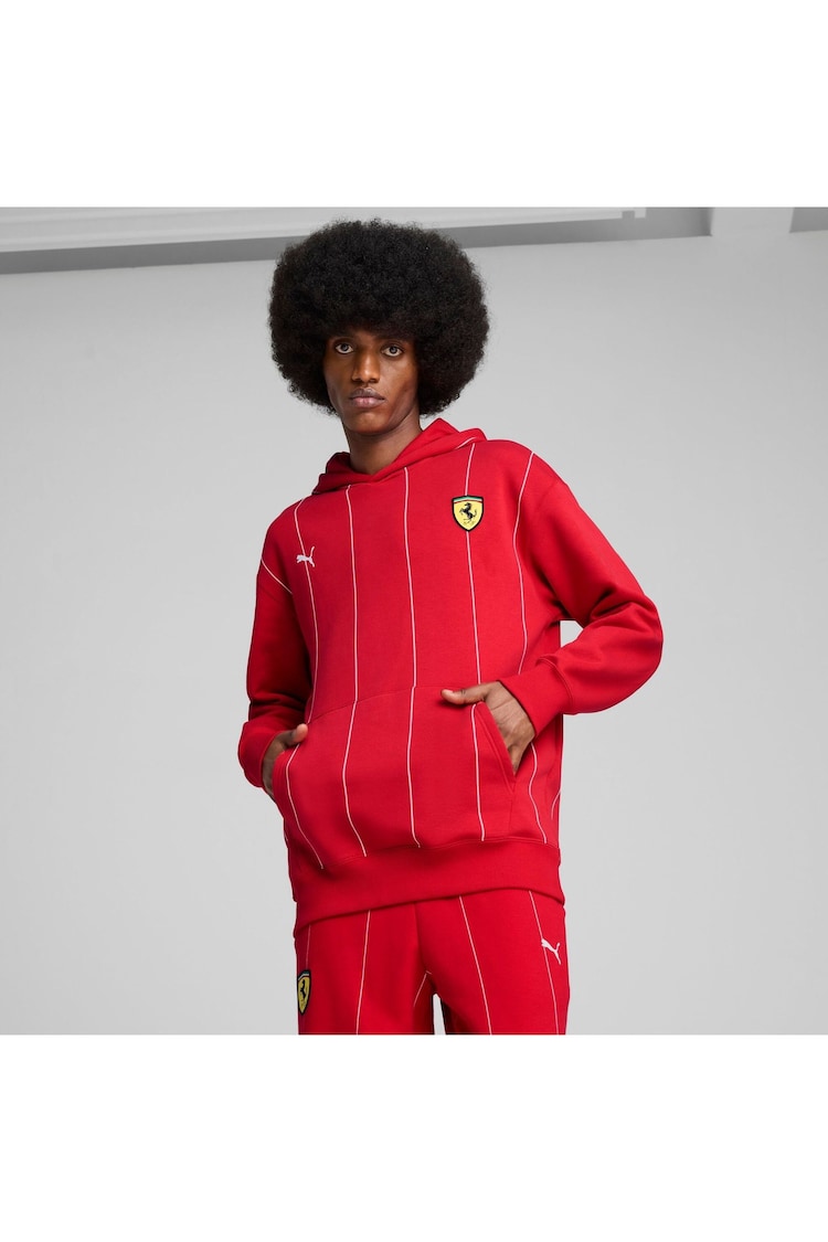 Puma Red Mens Scuderia Ferrari Race Premium Hoodie - Image 1 of 1