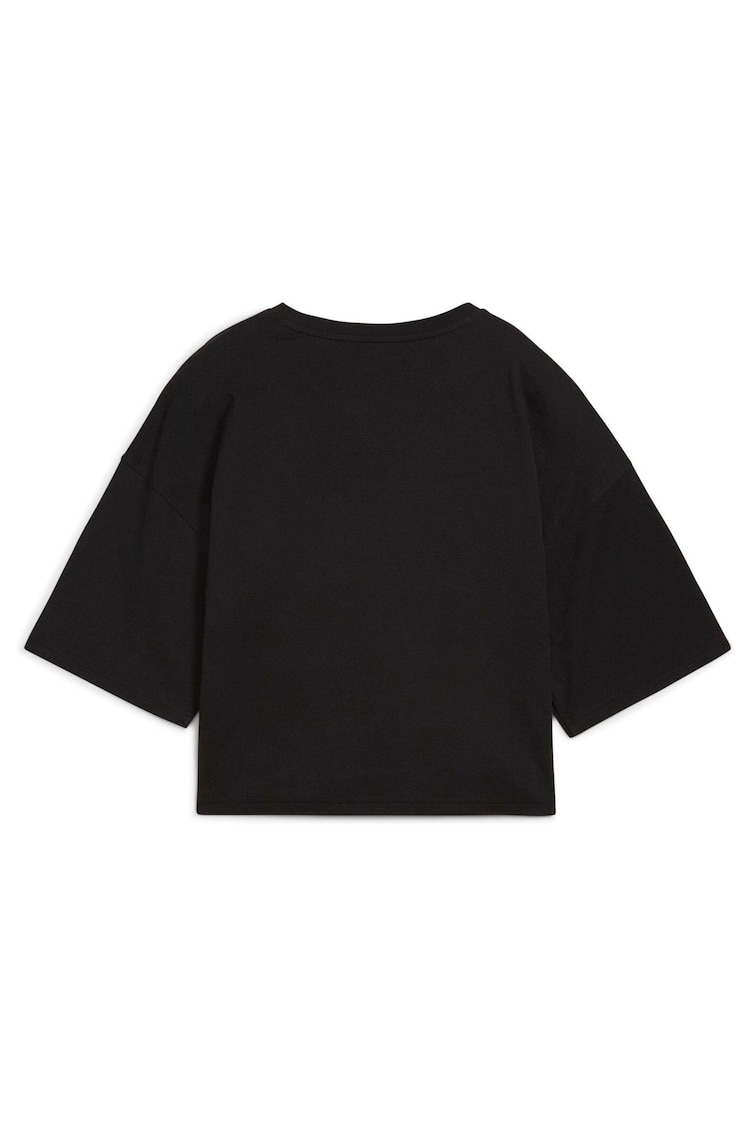Puma Black Oversized Womens Wardrobe Ess Short T-Shirt - Image 1 of 1