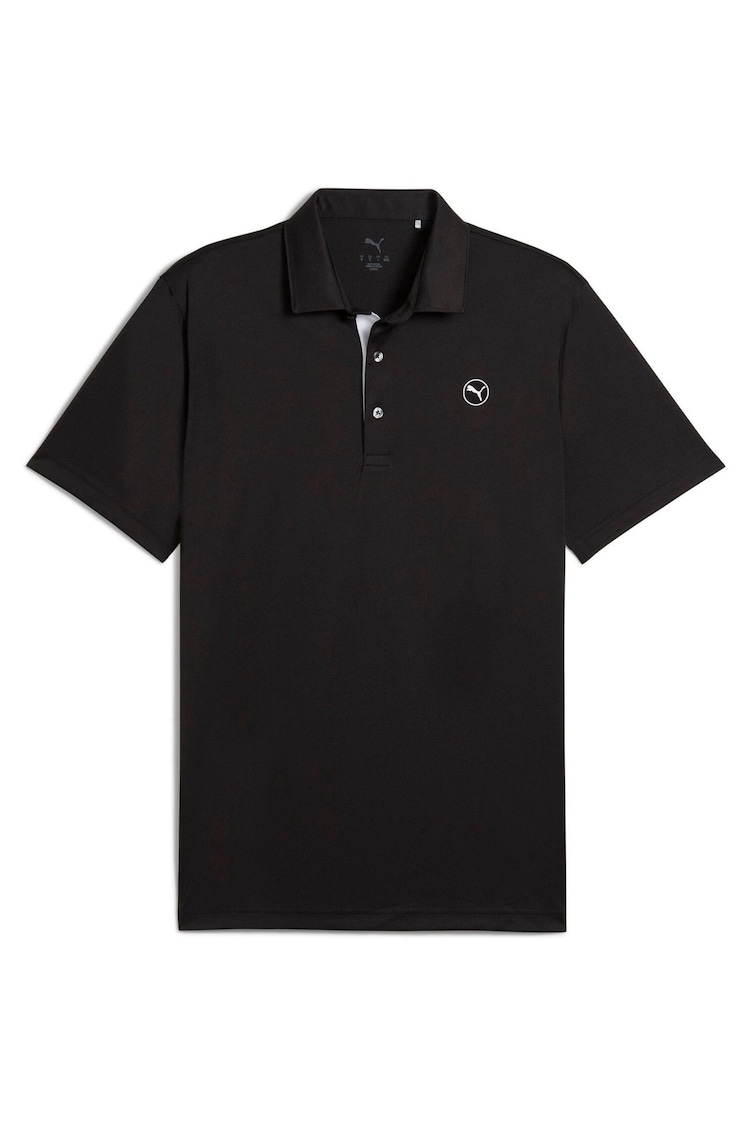 Puma Charcoal Black Mens Pure 2.0 Golf Polo Shirt - Image 1 of 1