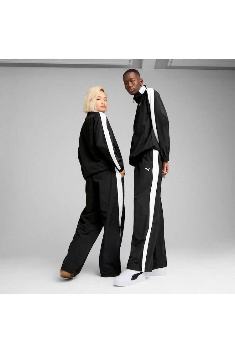 Puma Black Mens T7 Oversized Track Pants - Image 1 of 1