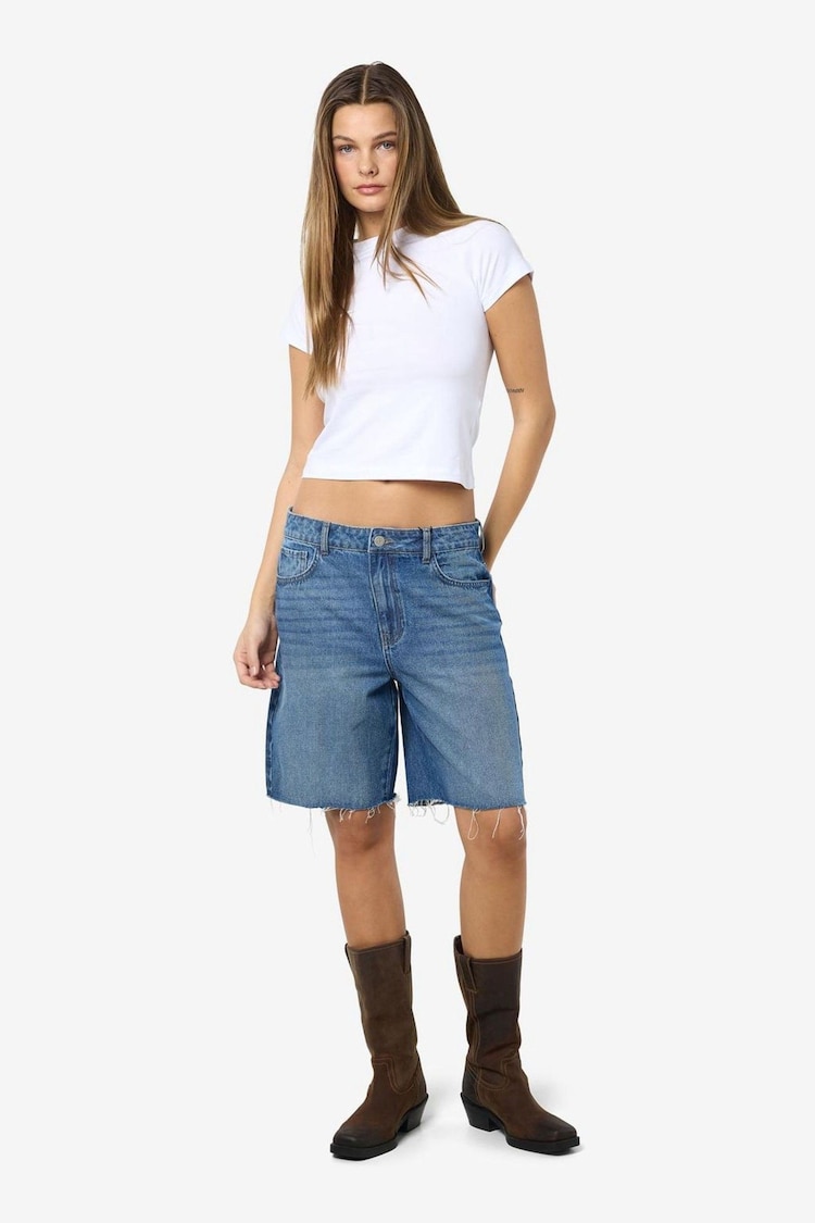 Azul - NOISY MAY Loose Bermuda 100% Cotton Shorts - Imagen 1 de 1