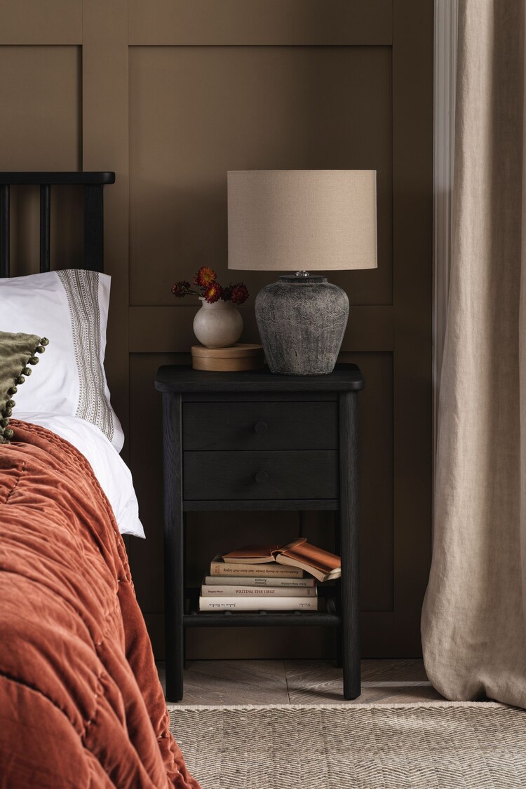 Cotswold Company Black Oak Berkeley Bedside - Image 1 of 1
