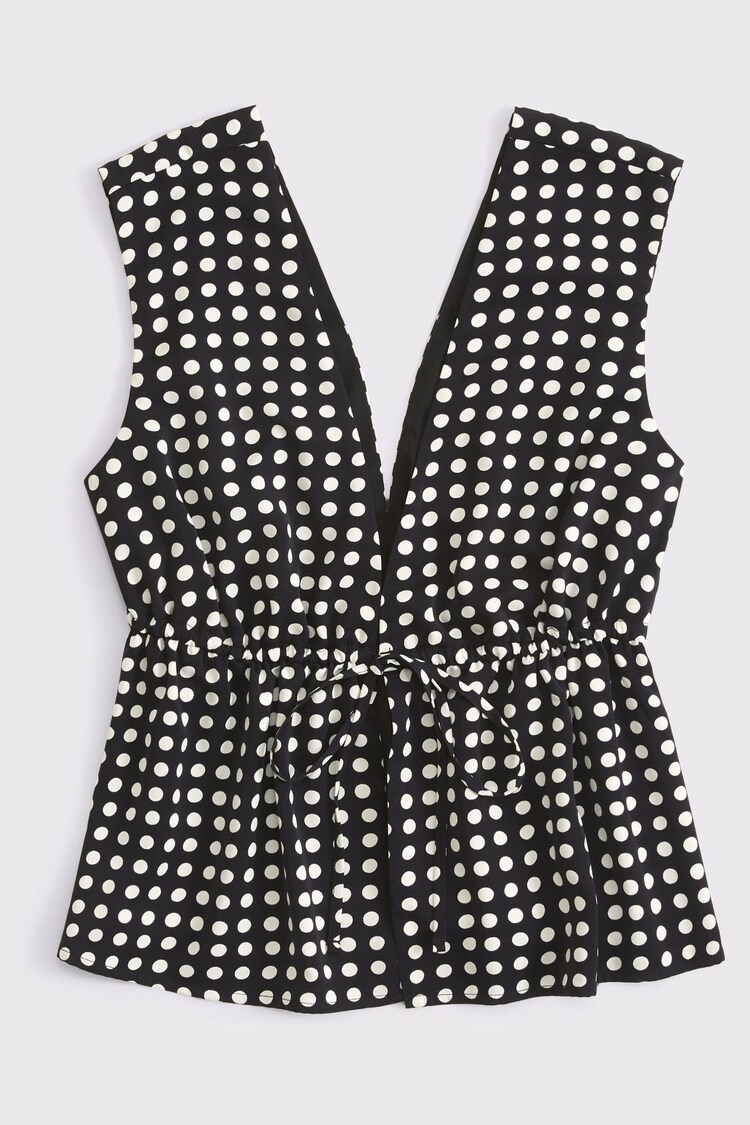 Abercrombie & Fitch Plunge Tie Front Sleeveless Top - Изображение 1 из 1