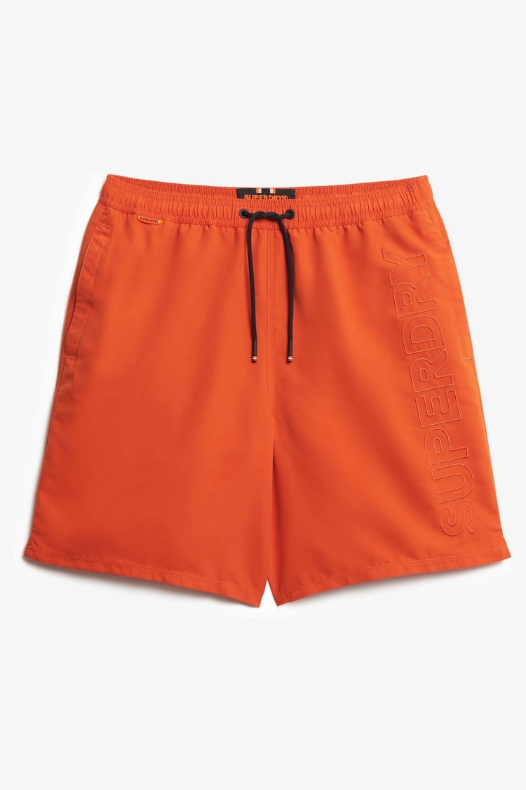 Superdry Orange Premium Emb 17 Swim Shorts - Image 1 of 1