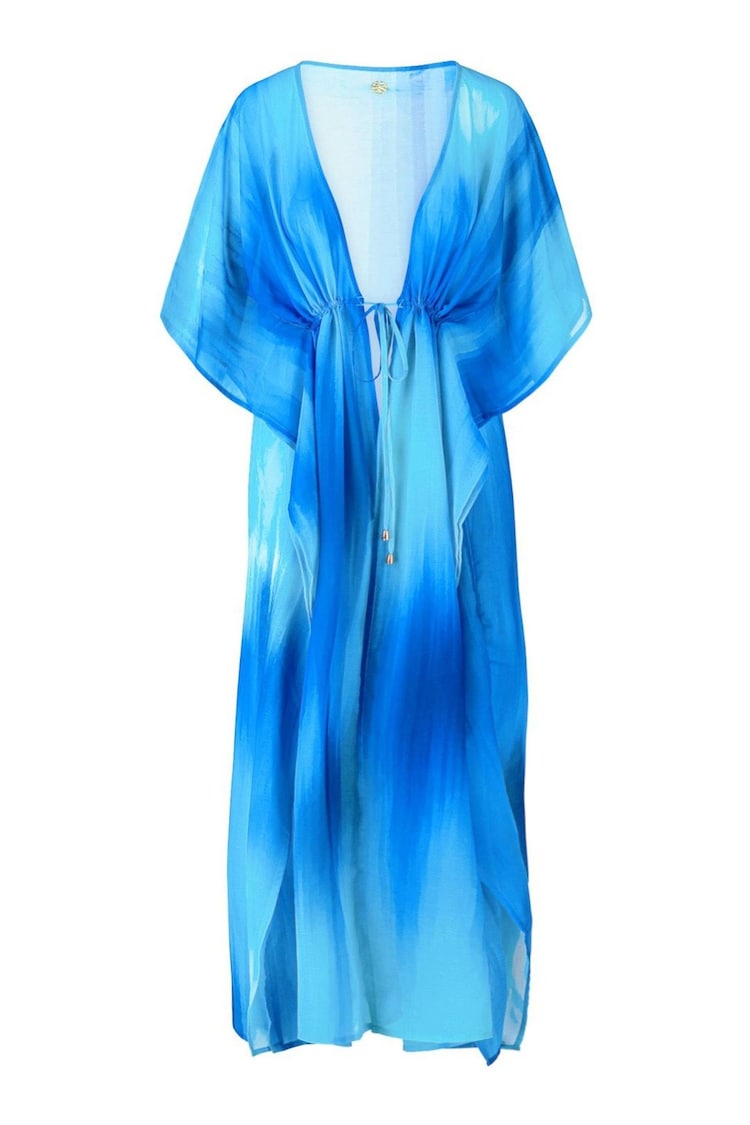 Seaspray Blue Corsica Maxi Kaftan - Image 1 of 1