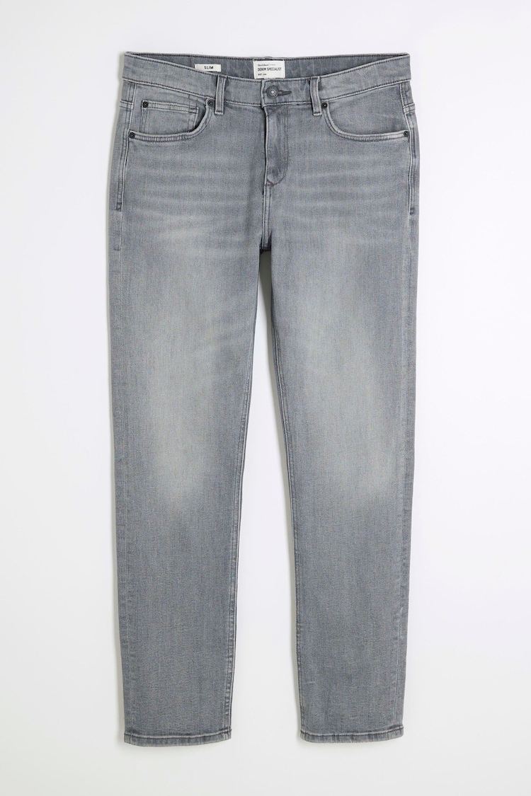 River Island Grey Slim Fit Stretch Jeans - Image 1 of 1