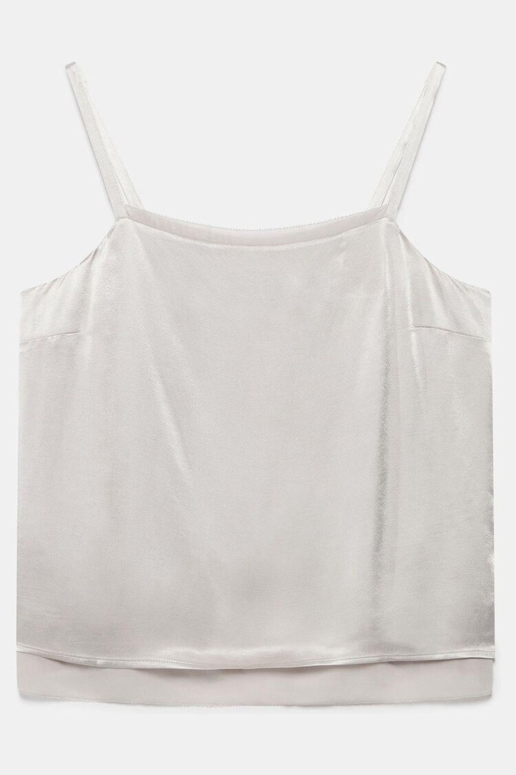 Mint Velvet Natural Satin Layered Cami Top - Image 1 of 1