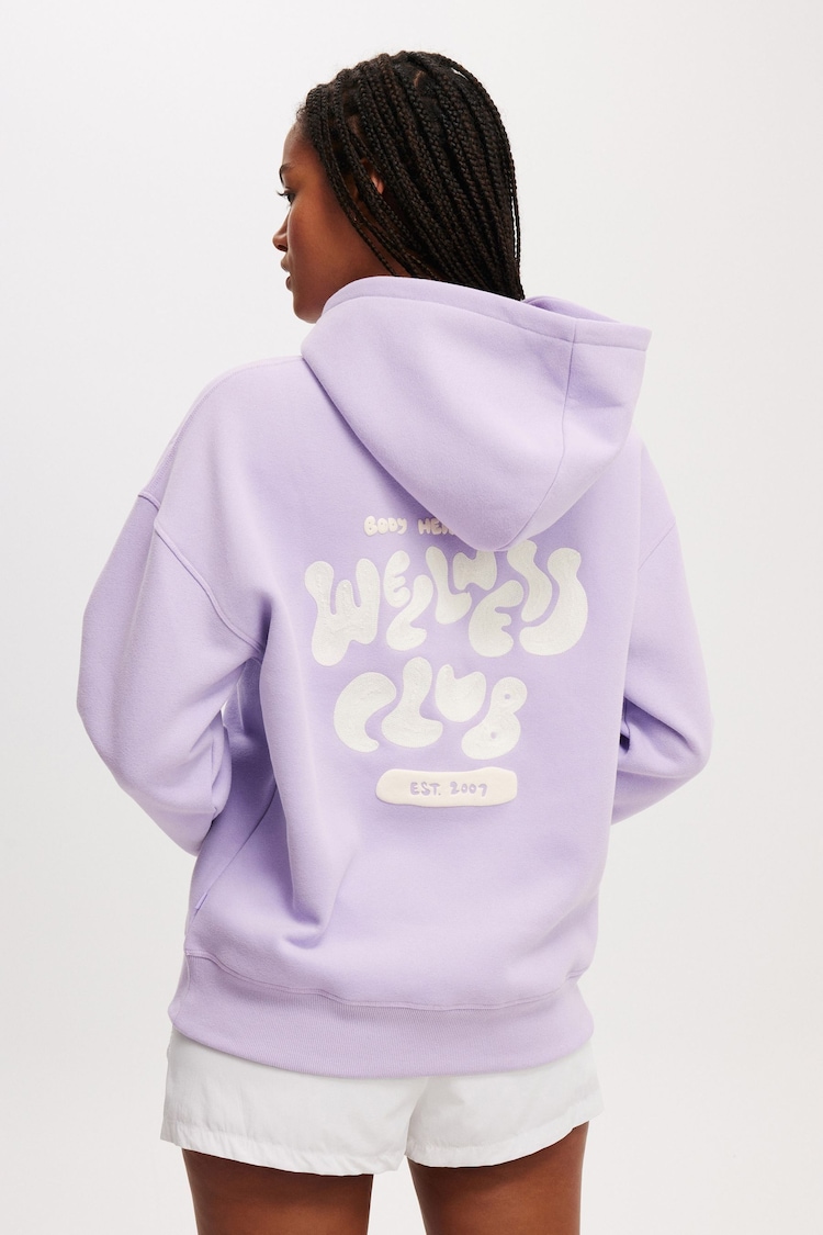 Cotton On Light Purple Plush Premium Graphic Hoodie - Image 1 of 1