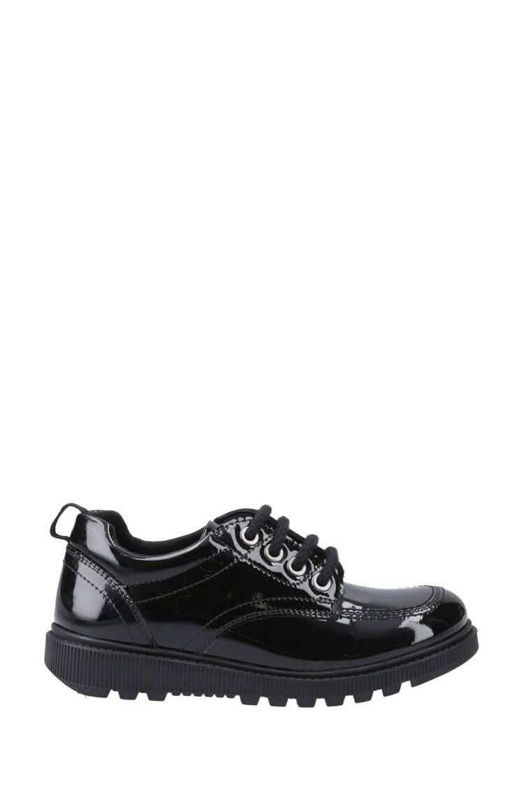 Hush Puppies Junior Keeley Lace Up Patent Black Shoes - Image 1 of 1