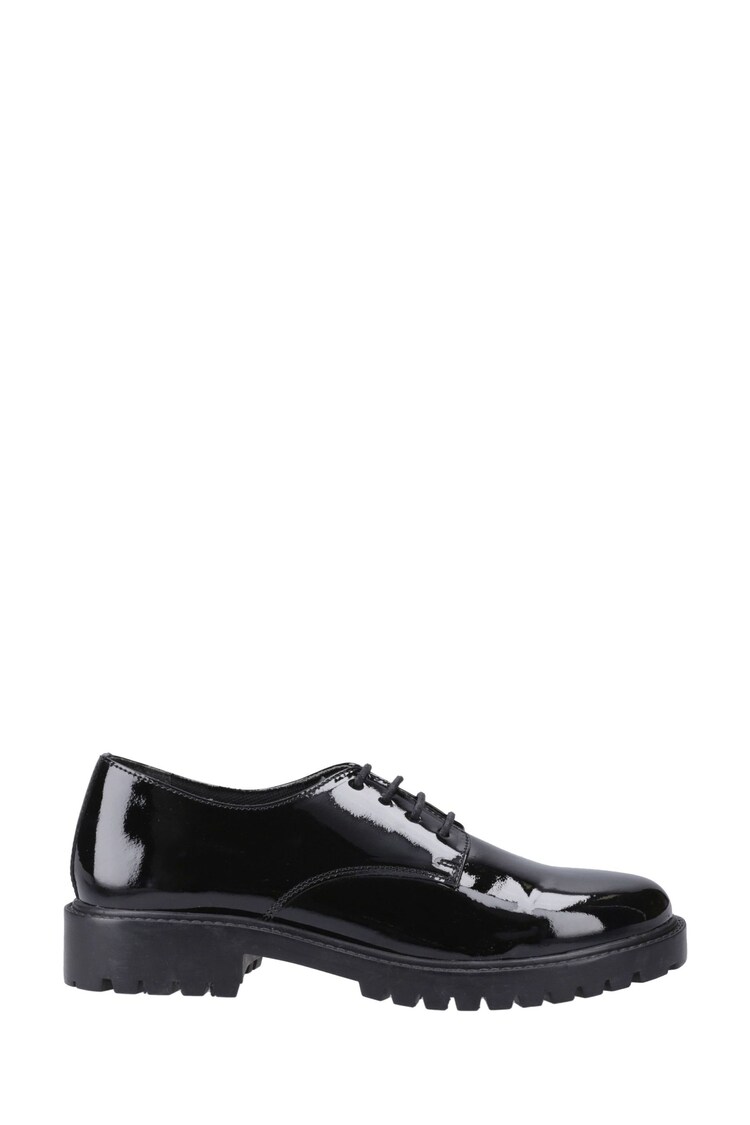 Hush Puppies Senior Aubrey Lace Up Patent Black Shoes - Imagen 1 de 1