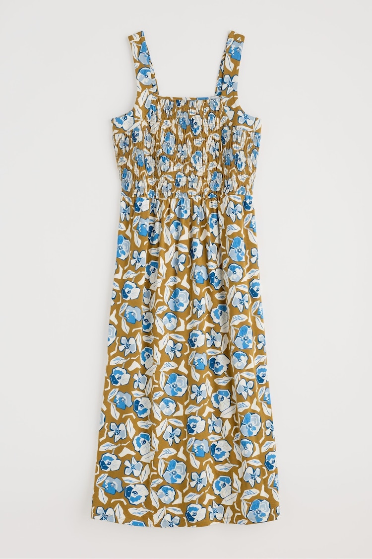 Seasalt Cornwall Yellow Summer Buoy Jersey Smocked Dress - Image 1 of 1