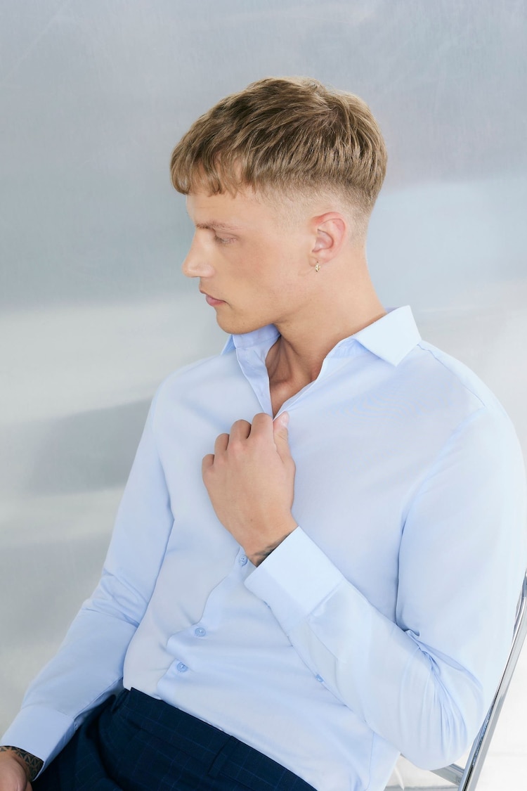 River Island Blue Slim Fit Formal Shirt - Image 1 of 1